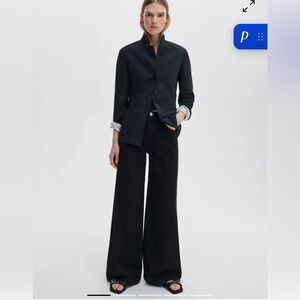 Rag & Bone Logan Wide-Leg Jeans Featherweight in Black